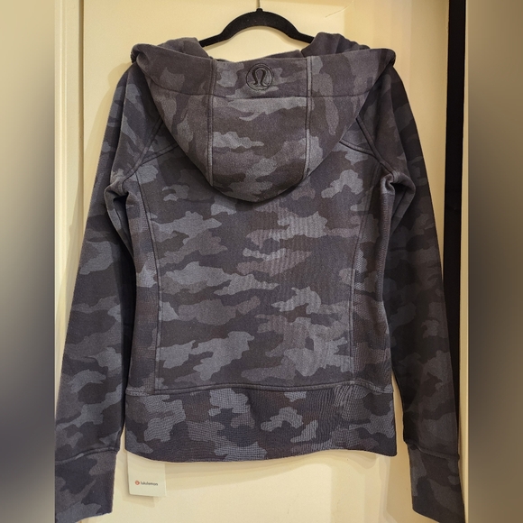 Lululemon Scuba Full Zip Hoodie Heritage 365 Camo Deep Coal Size 8 NWT - Picture 8 of 8